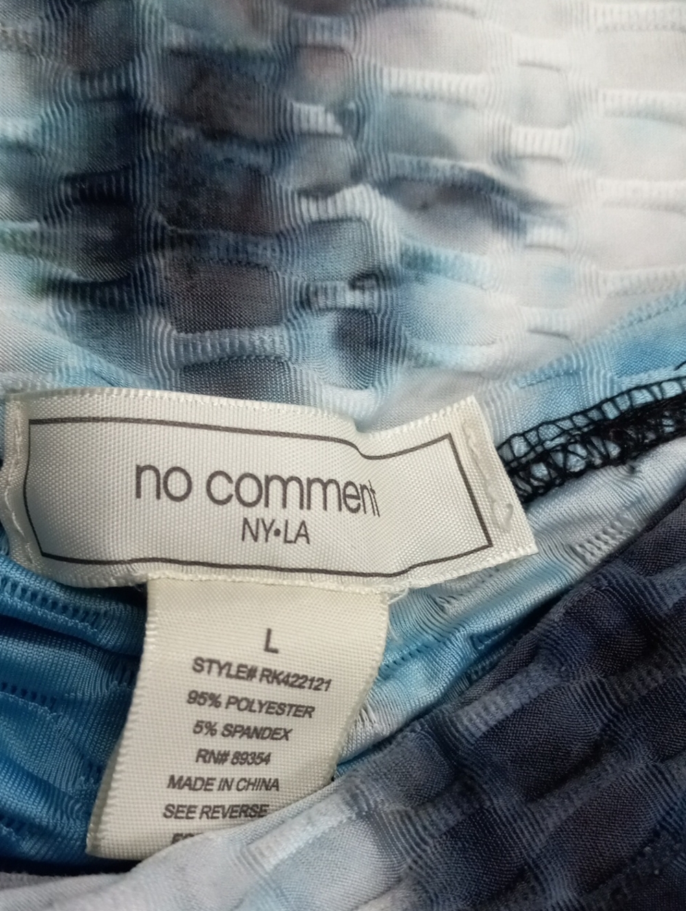 No Comment NY-LA - Blue Tie-Dye Two-Piece Active Set - Picture 6 of 7